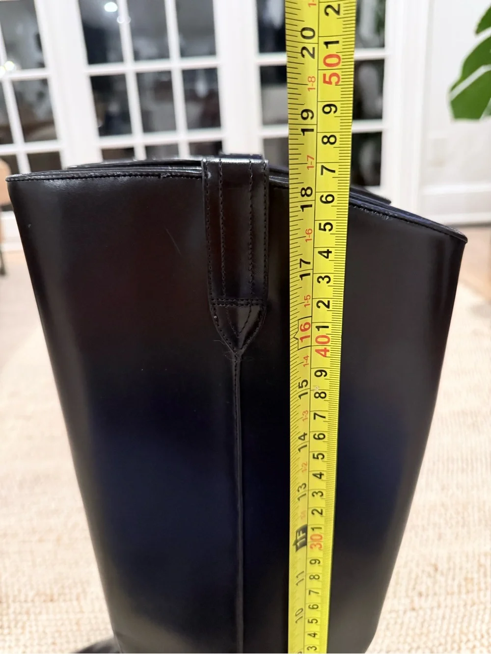 J. Crew Collection BV804 Black Leather Knee-High Riding Boots Size 8.5